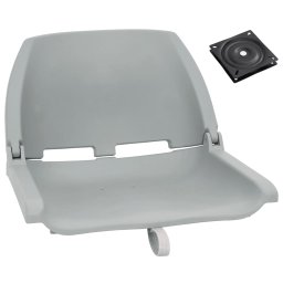 Set cu scaun pliabil pentru barca, 2 piese, gri GartenMobel Dekor