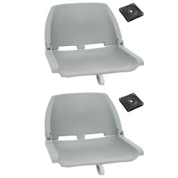 Set cu scaun pliabil pentru barca, 4 piese, gri GartenMobel Dekor