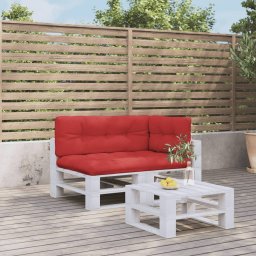 Perne de paleti, 3 buc. rosu, material textil GartenMobel Dekor