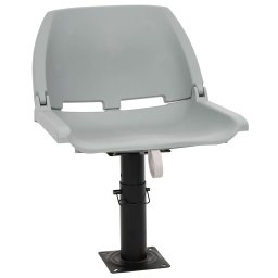 Set scaun pliabil, 2 piese, fara perna, gri, 48x51x41 cm GartenMobel Dekor