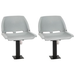 Set scaun pliabil, 4 piese, fara perna, gri, 48x51x41 cm GartenMobel Dekor
