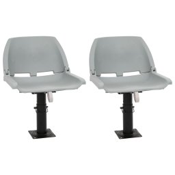 Set scaun pliabil, 4 piese, fara perna, gri, 48x51x41 cm GartenMobel Dekor