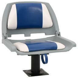 Set scaun pliabil pentru barca, albastru si alb, 48x51x41 cm GartenMobel Dekor