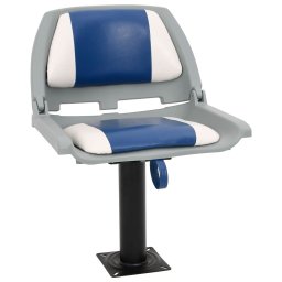 Set scaun pliabil pentru barca, albastru si alb, 48x51x41 cm GartenMobel Dekor