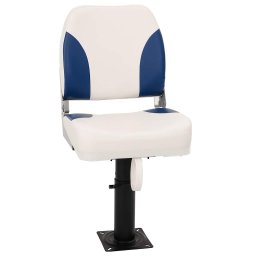 Set 1 scaun pliabil pentru barca, albastru si alb, 41x36x48 cm GartenMobel Dekor
