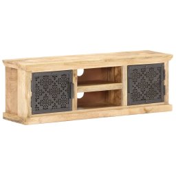 Comoda TV, usi de otel, 120 x 30 x 40 cm, lemn masiv de mango GartenMobel Dekor