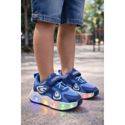 Adidasi cu luminite Panda New Style - Navy Blue