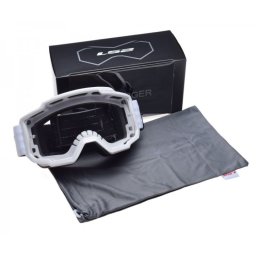 Ochelari cross enduro atv LS2, lentila transparenta, culoare alb