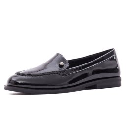 Pantofi dama casual din piele naturala lacuita, Epica 4ZFL80008A 01-L, negru