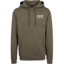 Men's Cash Only Hoody Sweatshirt Olive
