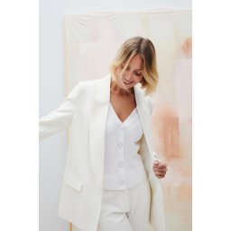 Marisse Women's Jacket L-Mr-4601 Off White