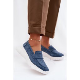 Mocasini de damă din piele întoarsă pe platformă Vinceza