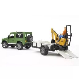 Bruder: Land Rover Defender cu remorcă - 60 cm
