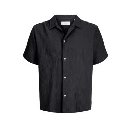 JACK & JONES Cămaşă Jornantucket Double Cloth Ss 12291812 C-N10 black