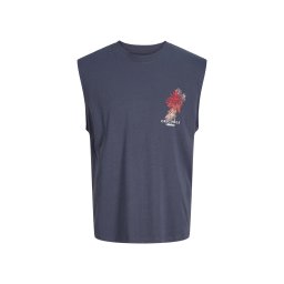 JACK & JONES T-shirt Jormontauk Graphic Sl Crew Neck 12290903 19-3930 TCX odyssey gray
