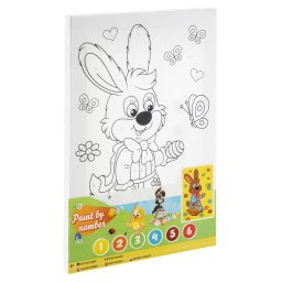Tablou pictura pe numere - Iepuras cu cosulet