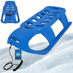 Sanie din plastic clasice pentru copii albastre cu șnur pentru zăpadă