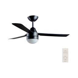 Ventilator de tavan BAYSIDE 531018 MEGARA 2xE14/15W/230V negru + telecomandă