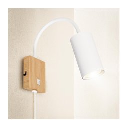 BRILAGI - Lampă de perete flexibilă SELE 1xGU10/30W/230V albă/decor stejar