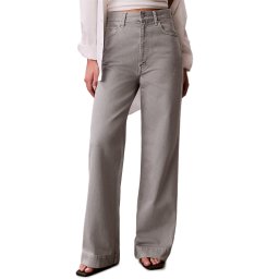 CALVIN KLEIN Jeans Rib Cage Wide Leg LV047F755G SDALG soft grey