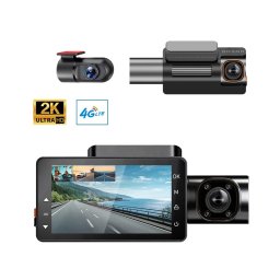 Camera Auto iSEN K5000 Dash Cam 4G LTE, Quad Camera 2K + 1080P, Ecran 3 , 256MB RAM, 512MB ROM, GPS, WiFi, ADAS, BSD, Monitorizare Parcare