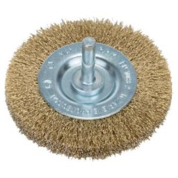 2609256529 Perie-disc pentru maşini de găurit – sârmă ondulată, alămită, 75 mm