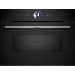 Cuptor compact multifuncțional Bosch CMG7361B1 incorporabil cu opțiune de microunde 60 cm seria 8 Negru