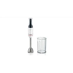 MSM4W221 Mixer vertical ErgoMaster 800 W, cuplaj ceramic, picior mixare inoxidabil, pahar de masurare, Alb/ negru grey