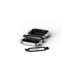 HEZ9FF030 Set 3 tăvi cu mânere BOSCH Pro Induction Flex Pan . Din oțel inoxidabil, 3 straturi antiadezive, Până la 220°C, G3.4kg, Pentru inducție