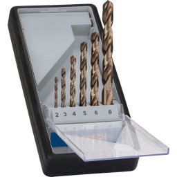 2607019924 Set de 6 burghie pentru metal Robust Line HSS-Co, 2 - 8 mm