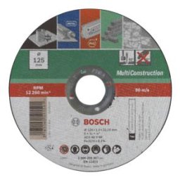 2609256307 Disc de tăiere, variantă dreaptă, Multi Construction, D 125 mm