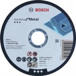 2608619768 Disc de tăiere drept Standard for Metal 125 mm, 22,23 mm
