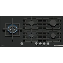 Plită pe gaz Bosch PPM9A6I40 5 zone 90 cm seria 6 Quartz, Negru