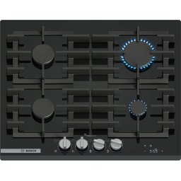 Plită pe gaz Bosch PRP6A6H40 4 zone 60 cm seria 8 Quartz Negru
