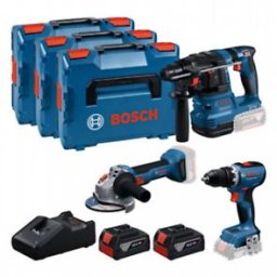 0615A5009G Trusă de 3 scule de 18 V: GSR + GBH + GWS + 2x GBA 5.0 Ah + GAL 18V-40