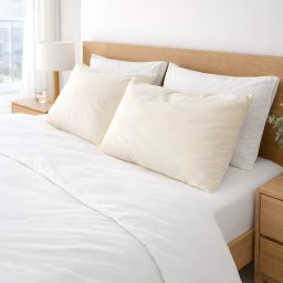 Perna Copii Lana Merino 100% LanaWool 35x54 cm Fermitate Mica 250 g Exterior Bumbac OekoTex Clasa 1 cu Fermoar, Crem