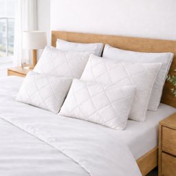 Husa de Perna Matlasata Lana Merino 100% LanaWool 50x70 cm Exterior Bumbac OekoTex Clasa 1, Alb