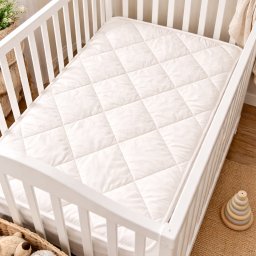 Protectie saltea pentru Patut Bebe Lana Merino 100% LanaWool 70x120 cm 900 g mp Exterior Bumbac OekoTex Clasa 1 Topper, Alb