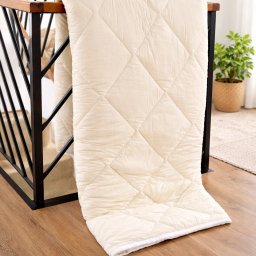 Protectie Saltea Lana Merino 100% LanaWool 90x200 cm 900 g mp Exterior Bumbac OekoTex Clasa 1 Topper Saltea, Crem
