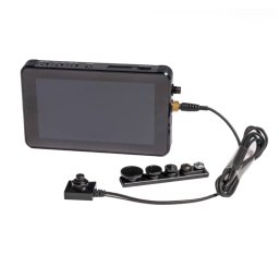 Set profesional format dintr-un recorder video cu ecran tactil de 5″ LawMate PV-1000AHD și o cameră tip buton BU-18AHD.