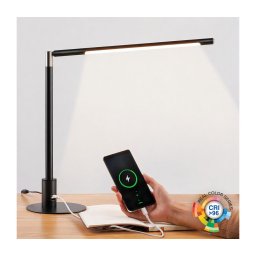 BRILAGI - Lampă de birou LED tactilă, reglabilă, cu porturi USB VARIO LED/7W/230V CRI 96