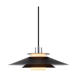 Halo Design 990808 - Lustră suspendată pe cablu RIVOLI, 1xE27/40W/230V, Ø 40 cm, negru/crom lucios