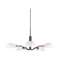 Halo Design KJOBENHAVN 740369 - Candelabru suspendat pe cablu, 5 x G9, 28W, 230V, Ø 50 cm, negru