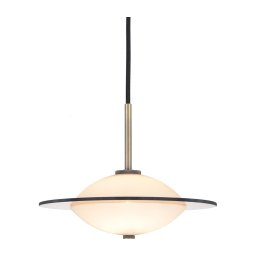 Halo Design 743599 - Pendul ORBIT pe cablu, 1xG9/7W/230V, Ø 24 cm, alb/alamă/fumuriu.