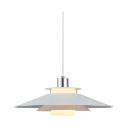 Halo Design 990792 - Pendul pe cablu RIVOLI 1xE27/40W/230V Ø 40 cm alb/crom lucios