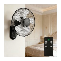 ZEVENTI - Ventilator de perete FANNY 45W/230V, Ø 41 cm, negru + telecomandă