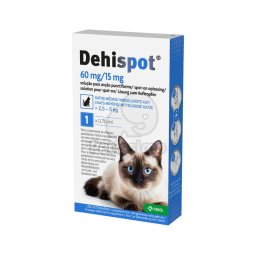 Dehispot soluție spot-on împotriva paraziților pentru pisici 60/15 mg pentru pisici de talie medie (2,5 - 5 kg)