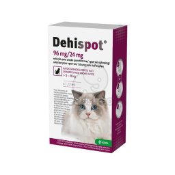 Dehispot soluție spot-on împotriva paraziților pentru pisici 96/24 mg pentru pisici de talie mare (5 - 8 kg)