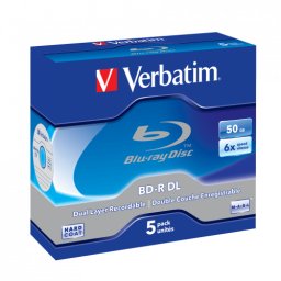 Disc Optic Verbatim 43748 | Blu-ray DL, 50GB, 6x, Jewel Case