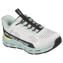 Pantofi sport dama Skechers GLIDE-STEP + - VISTA 303654L WBT, alb/bleu